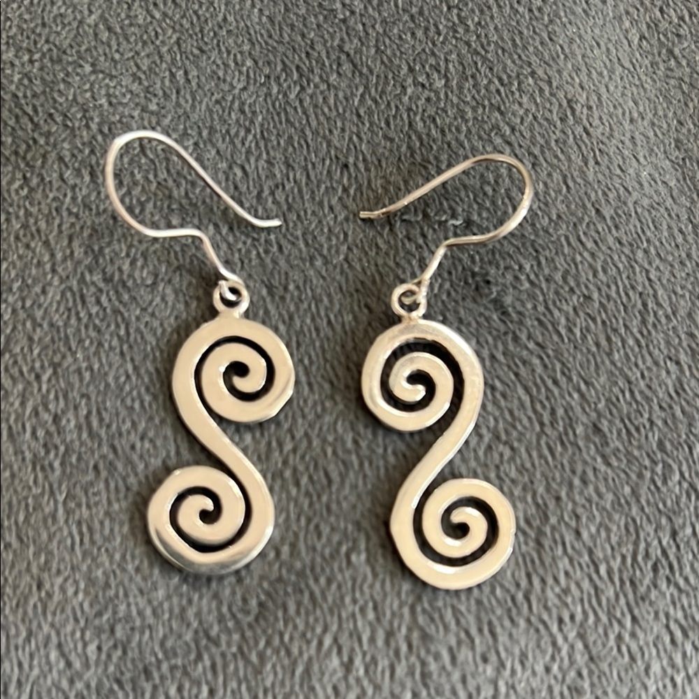 Silver Swirl Earrings
